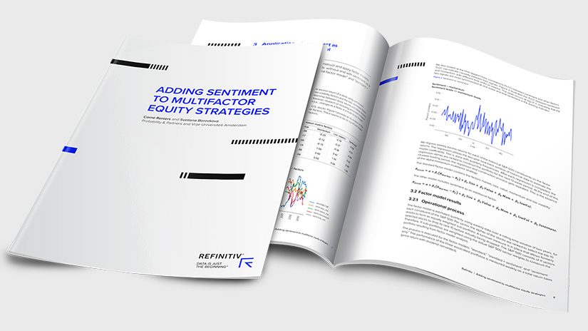 Front cover image of the adding sentiment to multifactor equity strategies report