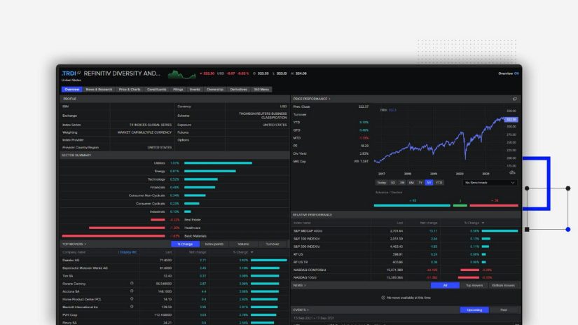 Screenshot of the Refinitiv Diversity and Inclusion app in Eikon