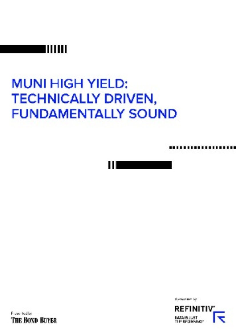 white front cover reading muni high yield: technically driven fundamentally sound