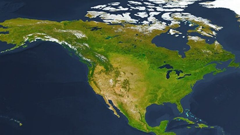 satellite imagery of global region