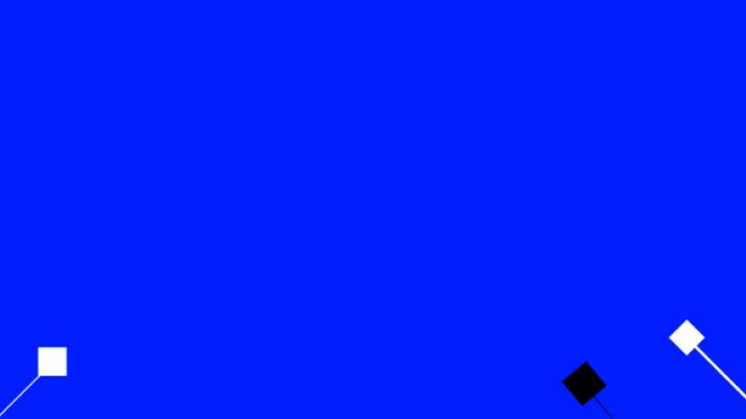 Blue background with white and back graphical lines emerging from the bottom, capped off with square blocks.
