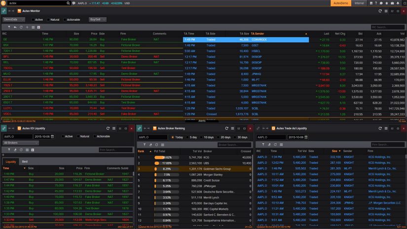 Autex in Eikon for equity trading screenshot 