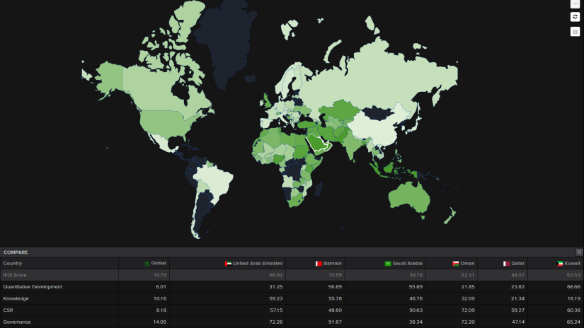 Islamic finance development indicator interactive map screen shot