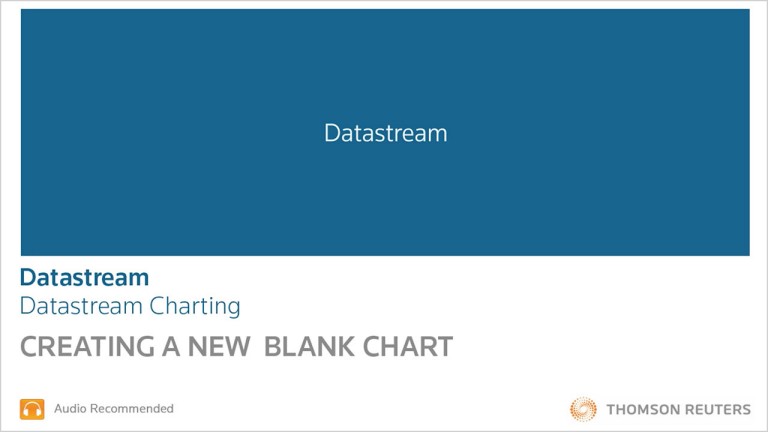 Datastream - creating a new blank chart training and support video screenshot 